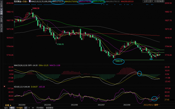 9月12日現貨黃金交易策略：加息前景壓制金價，關注1700關口支撐