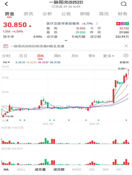 資本操作硬跨入通門檻 護盤成本陡增的一脈陽光（02522）能否挺到12月？