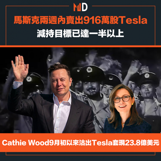 【TSLA】馬斯克兩週內套現Tesla916 萬股，減持目標已達一半以上