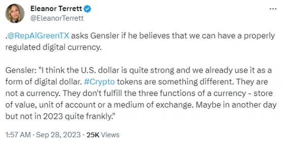 美國將合法化比特幣？美國證監會主席給出答案了：不排除成爲貨幣可能性……