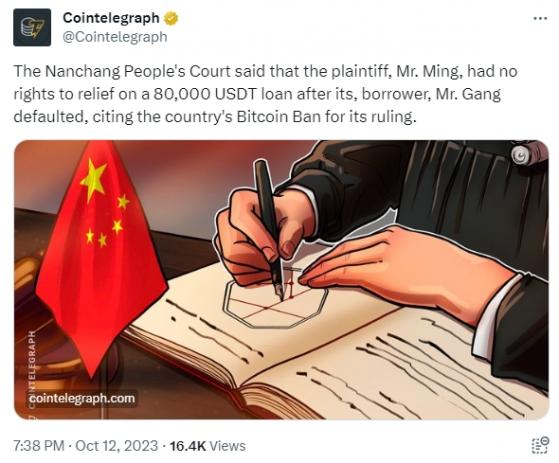 【比特日報】中國法院突傳重磅判決！交易所調查數據揭露：許多中國投資人持有逾10萬美元虛幣……