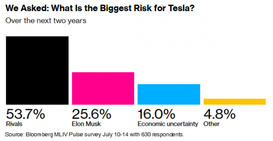 MLIV Pulse調查：行業競爭風險加劇 馬斯克應專注于特斯拉(TSLA.US)